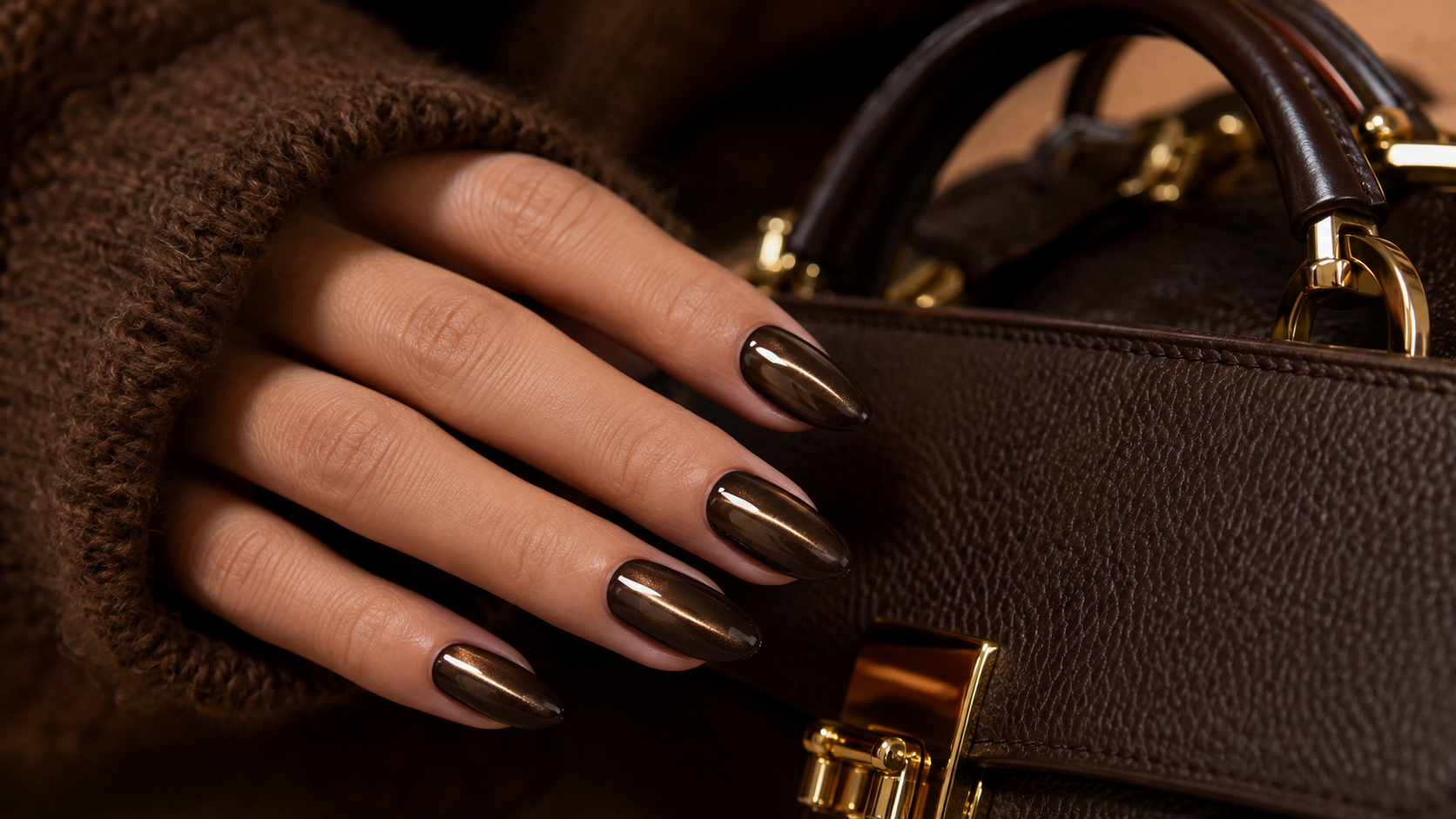 Espresso Magnetic Cat-Eye Nails September Nail Ideas 2026